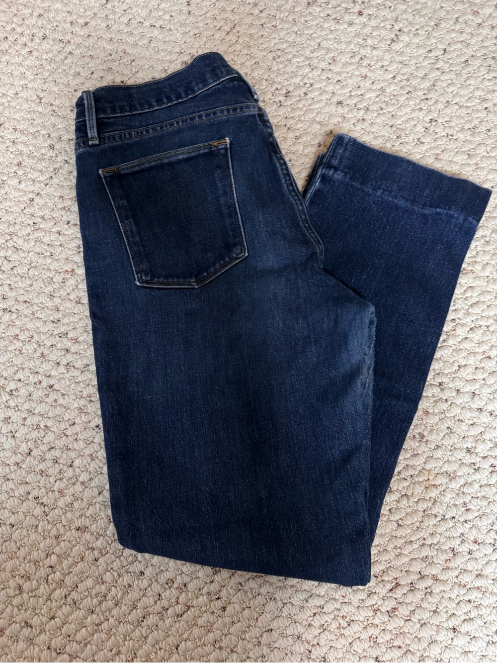 Frame Denim Women’s Le High Straight Dark Indigo Jeans- cropped